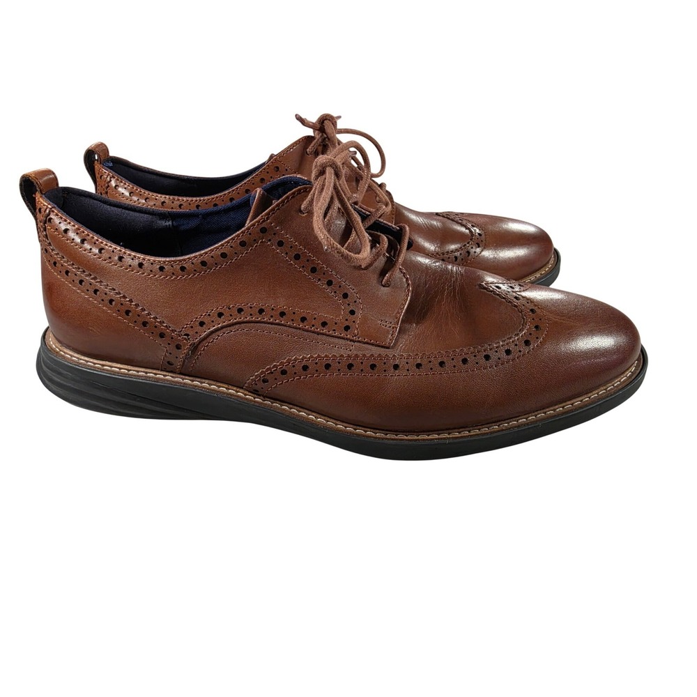 Cole Haan Grand Evolution Wingtip Oxford British Tan Leather C26385 Mens 13M